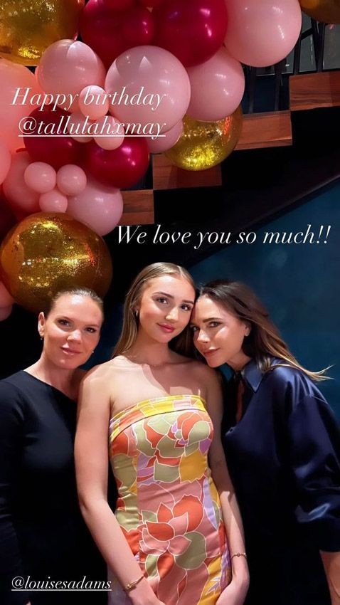 Victoria Beckham junto a su sobrina Tallulah y su hermana Louise