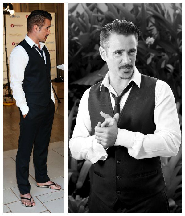 Colin Farrell acierta a medias con su look...
