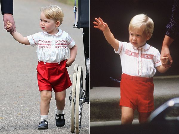 George, es sin duda, el vivo retrato de su padre, y, al igual que hizo Guillermo por aquel entonces, este precioso niño con el pelo rubio platino con blusa blanca con cuello bebé, bordado en nido de abeja, jaretas y ribeteado en rojo, a juego con sus pantalones cortos, acaparó todas las miradas y embelesó a periodistas, fotógrafos y un numeroso grupo de curiosos.
