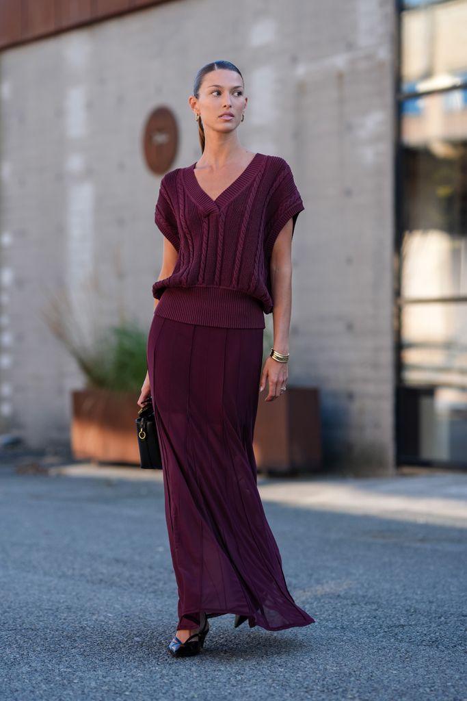 Street Style color burgundy