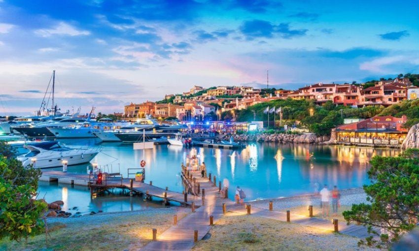 Noche en el puerto de Porto Cervo.