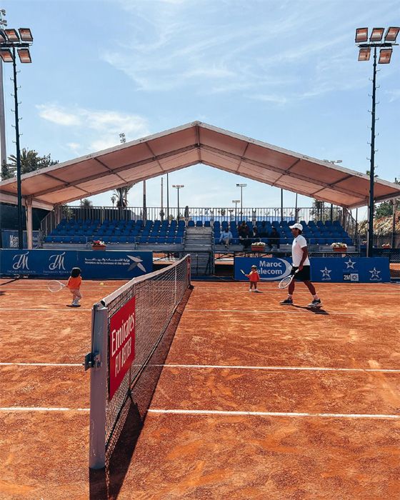 fernando verdasco jugando al tenis con sus hijos