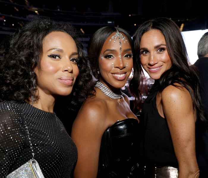 Meghan Markle con Kerry Washington y Kelly Rowland 