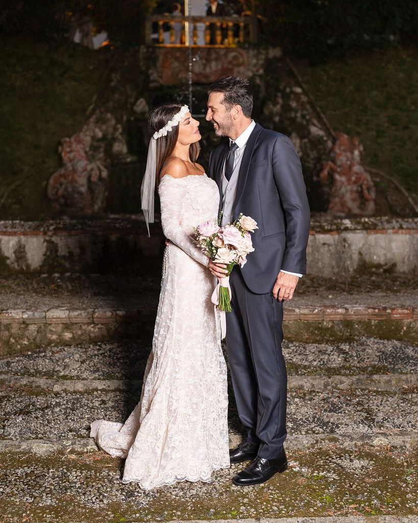 Gianluigi Buffon e Ilaria D'Amico el día de su boda