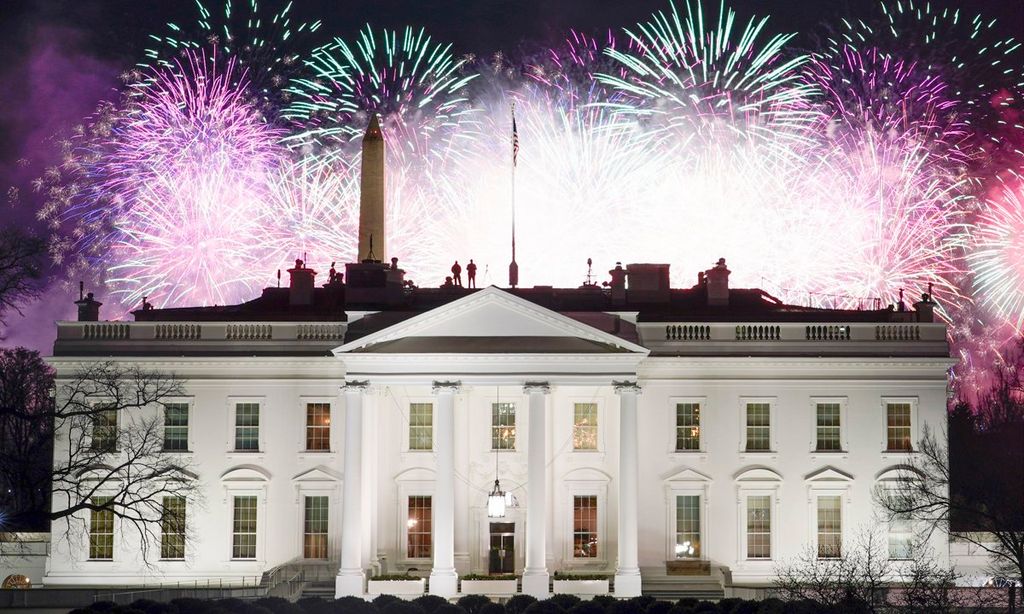 Fuegos artificiales en la casa Blanca