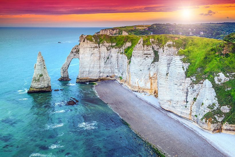 playa Etretat Normandy francia