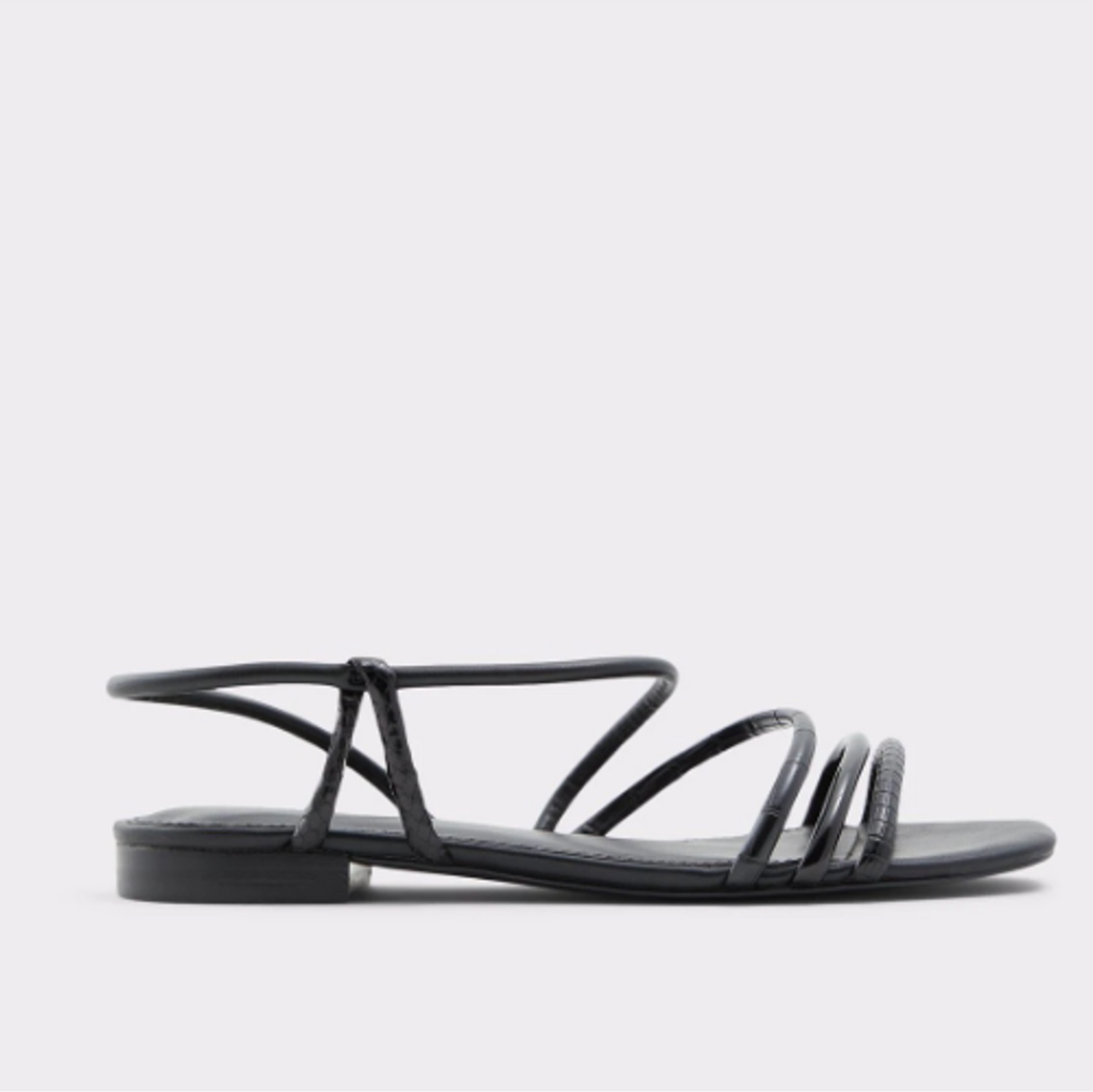 sandalia plana negra Aldo shoes