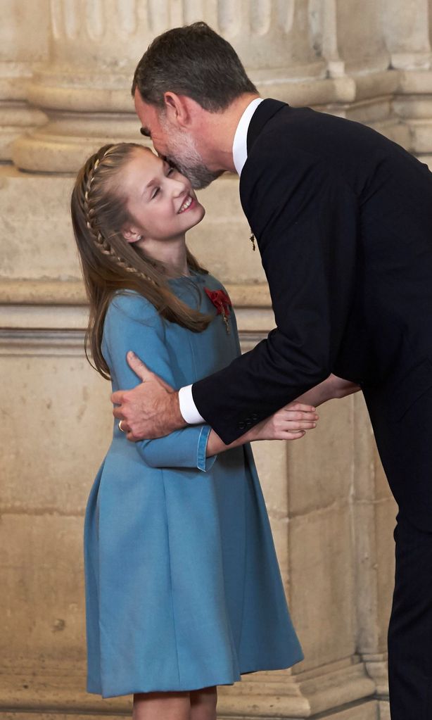 King Felipe Of Spain Delivers Collar Of The Distinguished \'Toison de Oro\' To Princess Leonor