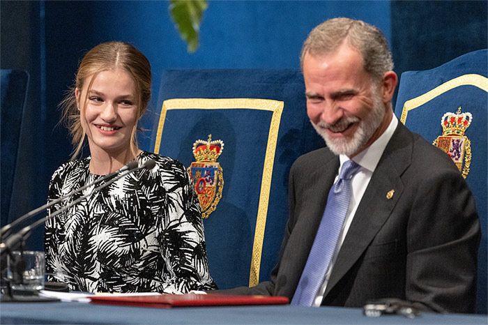 El rey Felipe VI y su hija, la princesa Leonor