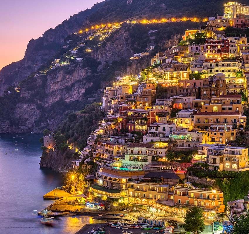 Anochecer en Positano