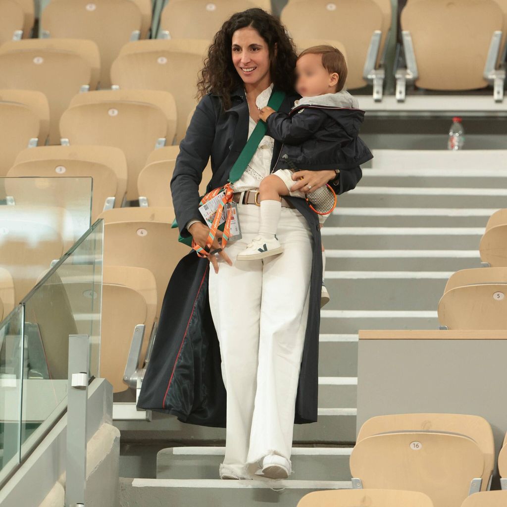 Mery Perelló y su hijo con Rafa Nadal