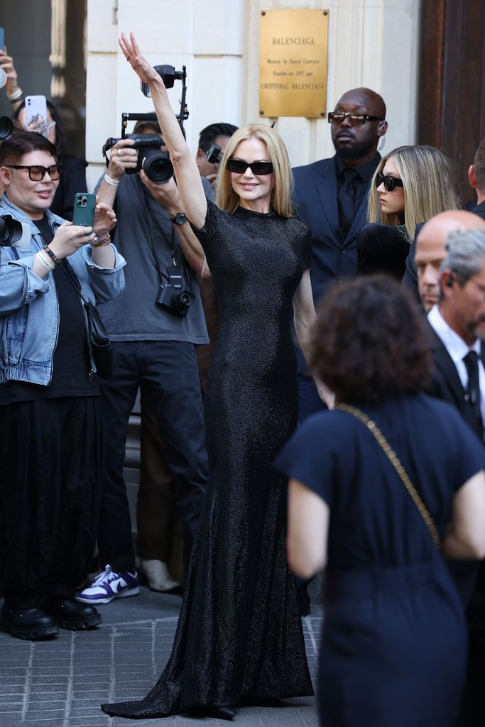 Nicole Kidman, en el desfile de Balenciaga Alta Costura