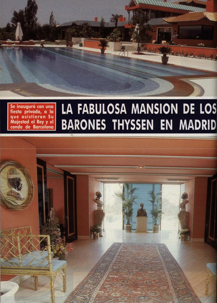 Los barones Thyssen enseñan su casa de la Moraleja