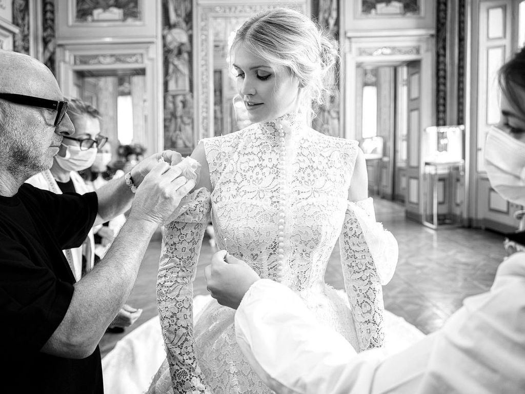 Kitty Spencer con vestido de novia de Dolce&Gabbana