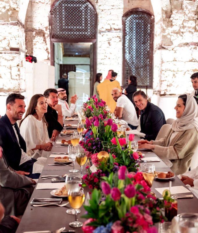 Leo Messi y la princesa Haifa de Arabia Saudita