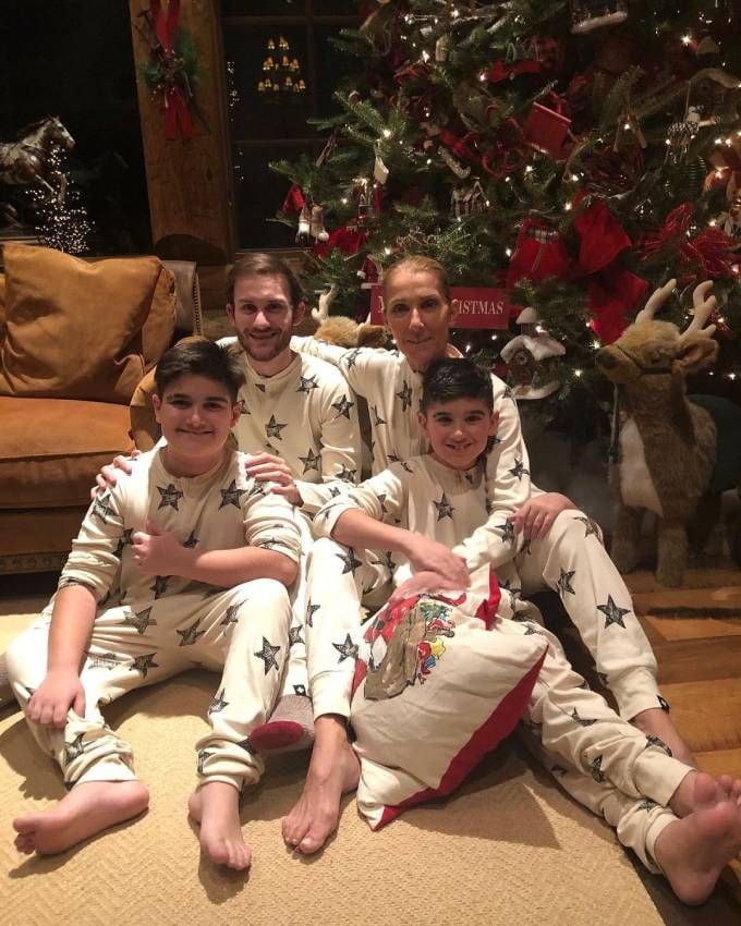 Céline Dion en familia en Navidad