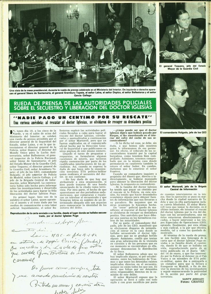 JPG del Pdf Hola 1953 . Enero 1982. Liberacion. Secuestro padre de Julio Iglesias.