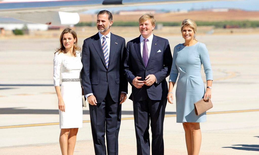 Reina Letizia junto a Guillermo y Máxima de Holanda