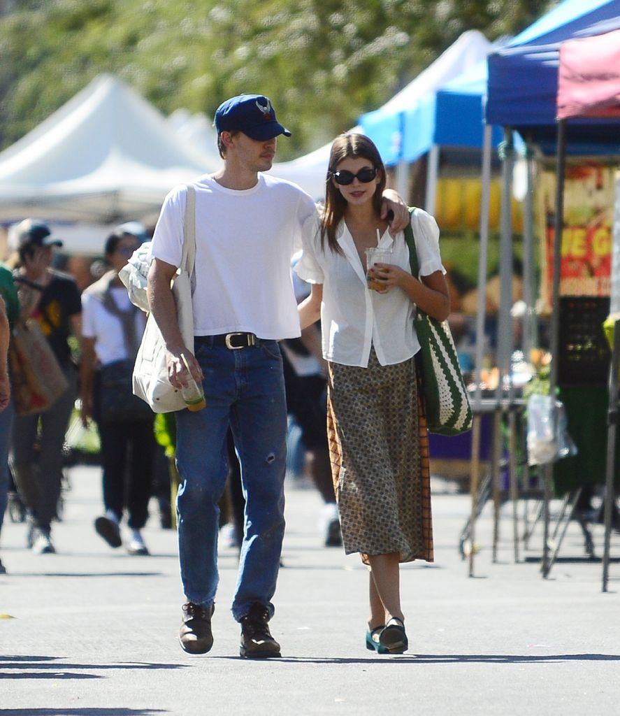 Kaia Gerber y Austin Butler, fotografiados el 15 de octubre de 2023 en Hollywood, California 