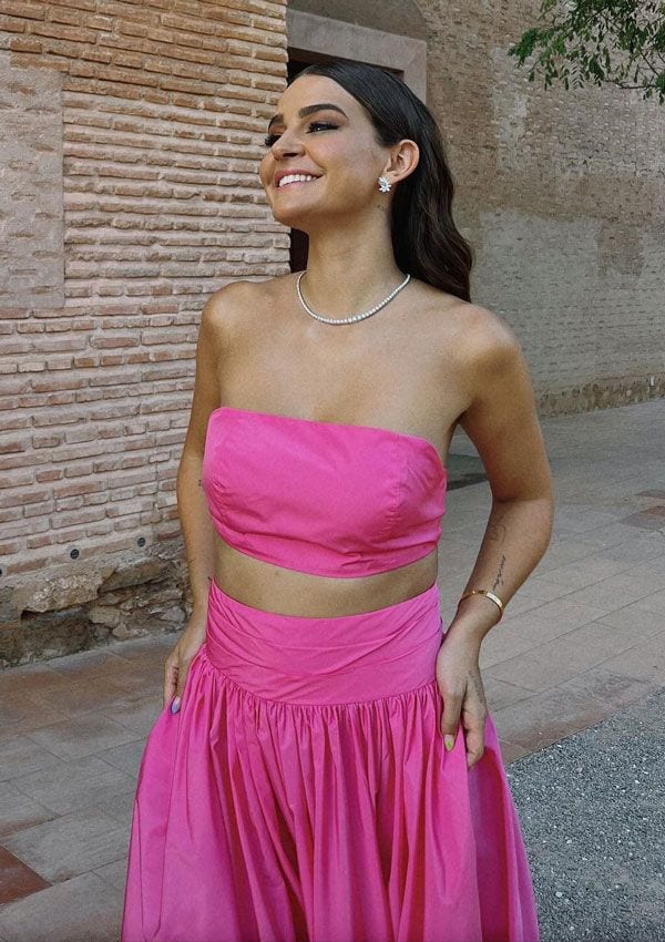 Laura Escanes en la boda de Teresa Andrés 