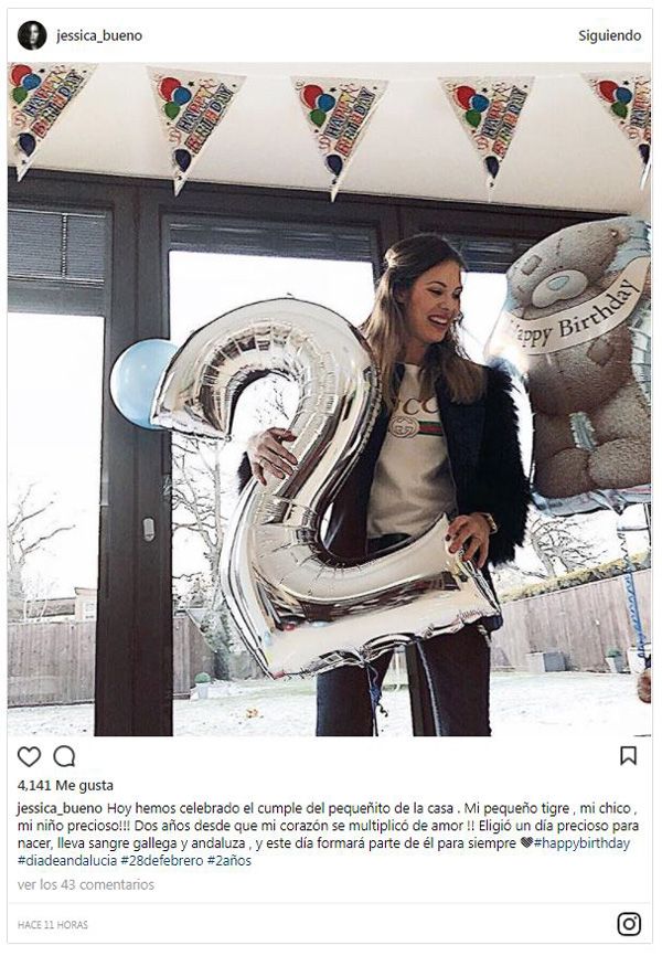 Jessica Bueno celebra el cumpleaños de su hijo pequeño