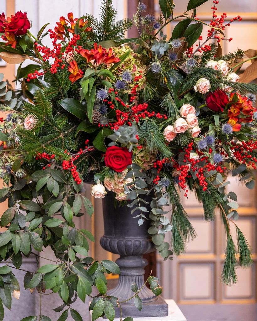 Decoración de bodas navideñas