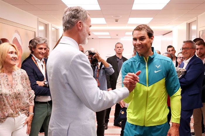 El rey Felipe y Rafa Nadal