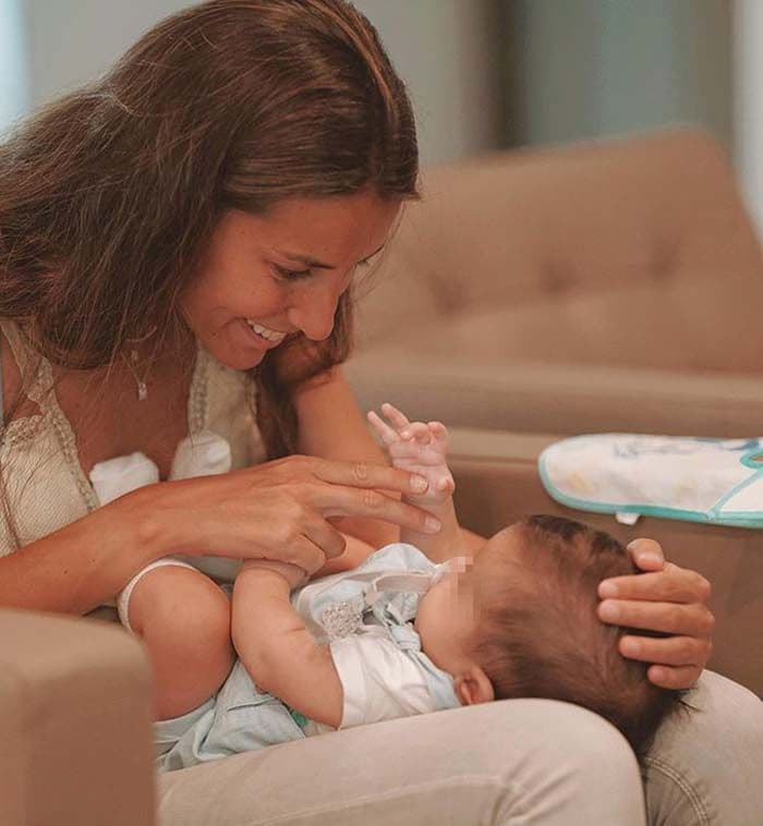 Ana Boyer con su hijo Miguel 