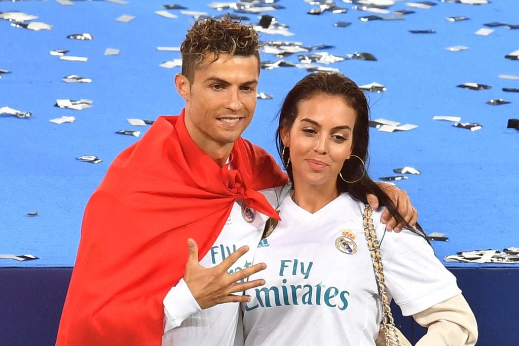 Georgina y Cristiano luego de un triunfo del Real Madrid en 2018.