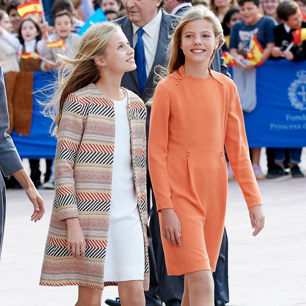 Spanish Royals Arrive At Oviedo Ahead Of \'Princesa de Asturias\' Awards 2019