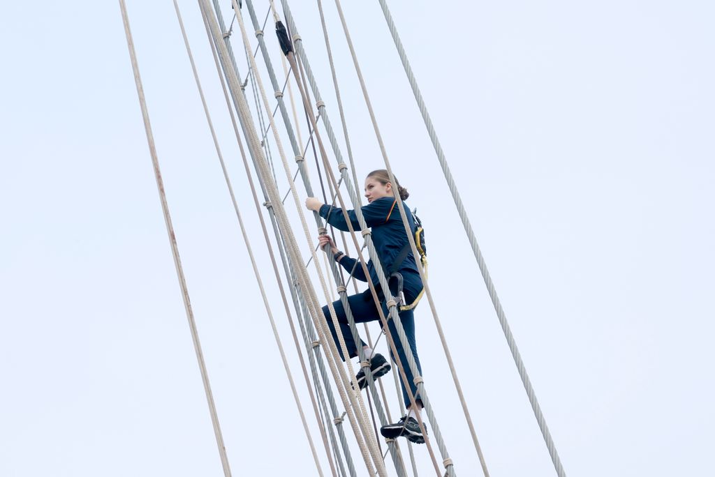 La princesa Leonor abordo del Juan Sebastian Elcano