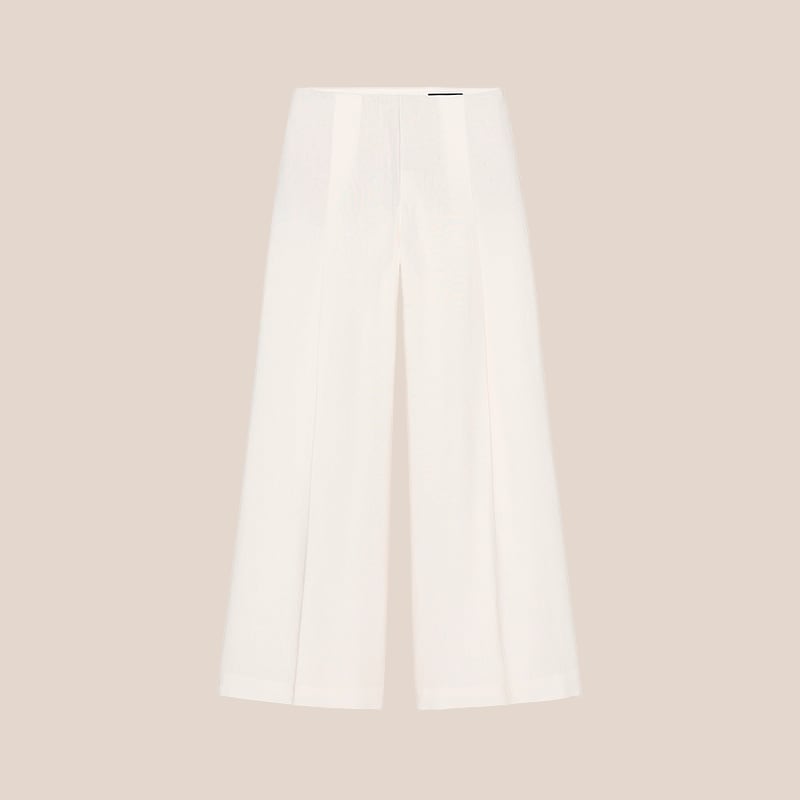 Pantalón de lino blanco de Zara