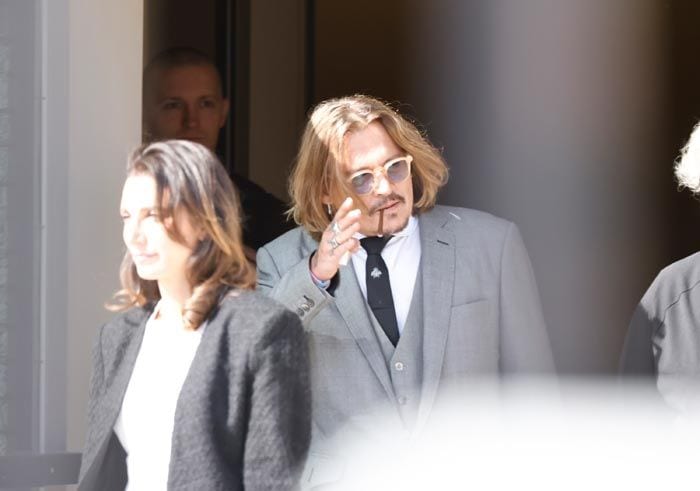 Johnny Depp a su llegada al juicio contra Amber Heard