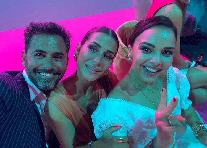 Chenoa, Elena Tablada y Manuel Cabello en el cumpleaños de El Turronero