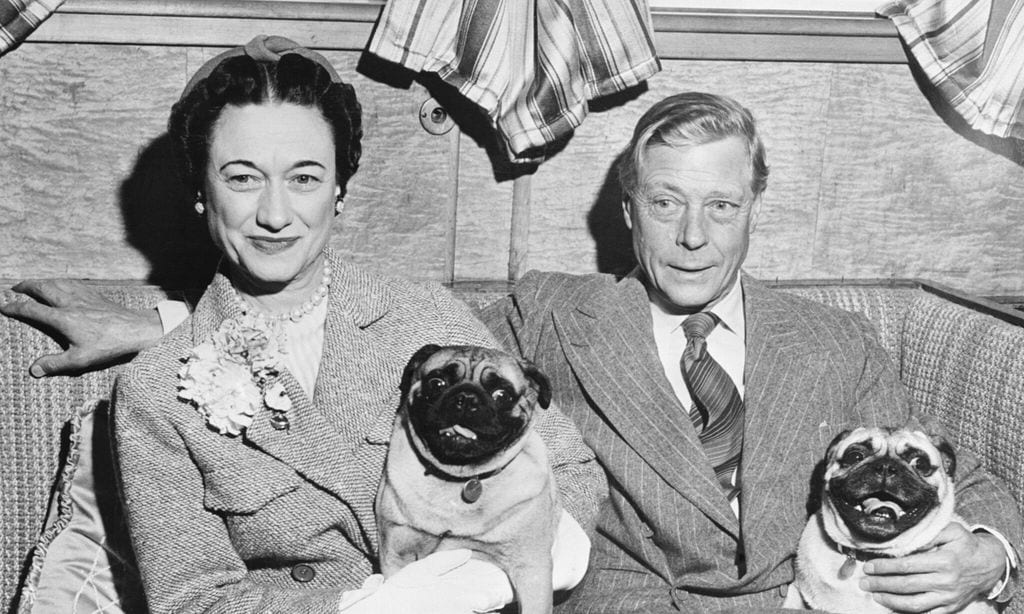 Duke and Duchess of Windsor Posing with Their Dogs