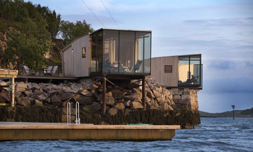 cabanas manshausen en la isla homonima noruega