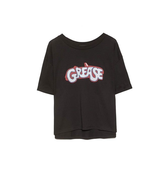 camiseta grease stradivarius