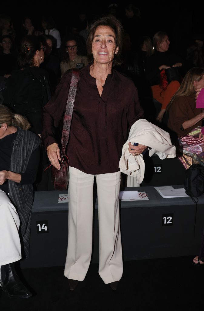 Aruca Fernandez at the front row of Menchen homas collection during Pasarela Cibeles Mercedes-Benz Fashion Week Madrid 2025 in Madrid, on Thursday ,20 February 2025.