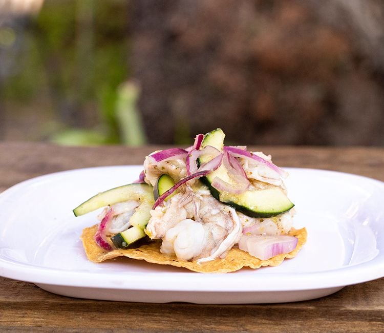 Tostada de aguachile