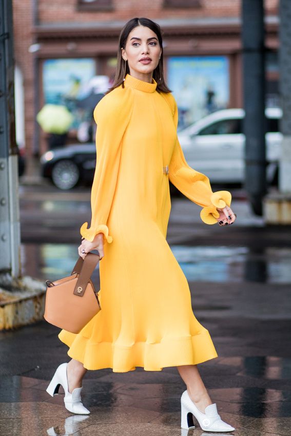 tendencias primavera vestido amarillo