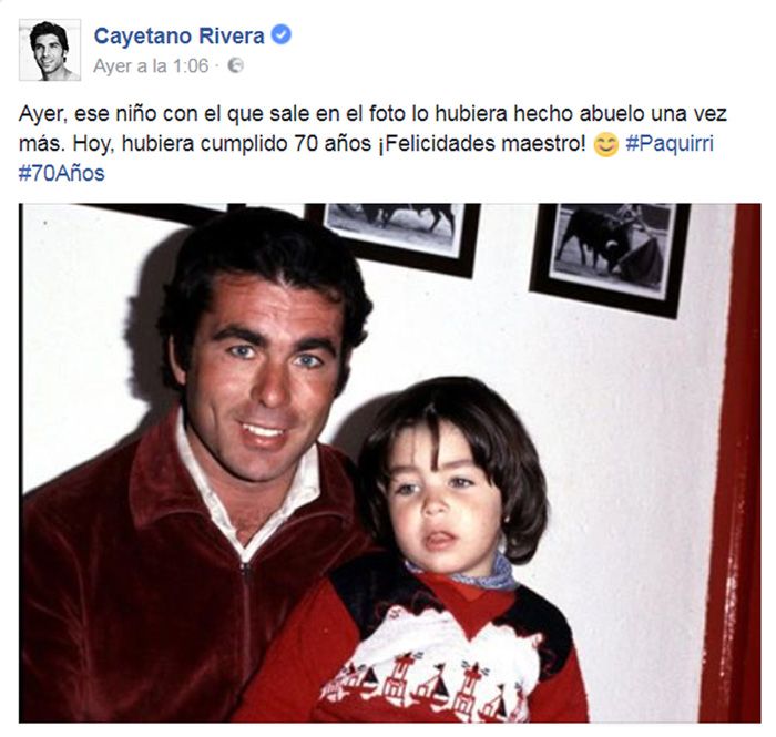 Cayetano Rivera con su padre Paquirri