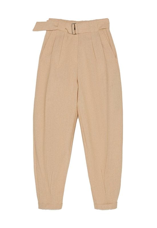 4pantalones camel bershka