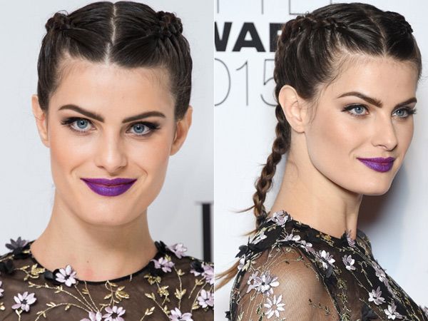 Isabelli Fontana se decantó por la misma opción que Amanda Seyfried pero prefirió dejar sus trenzas sueltas.
