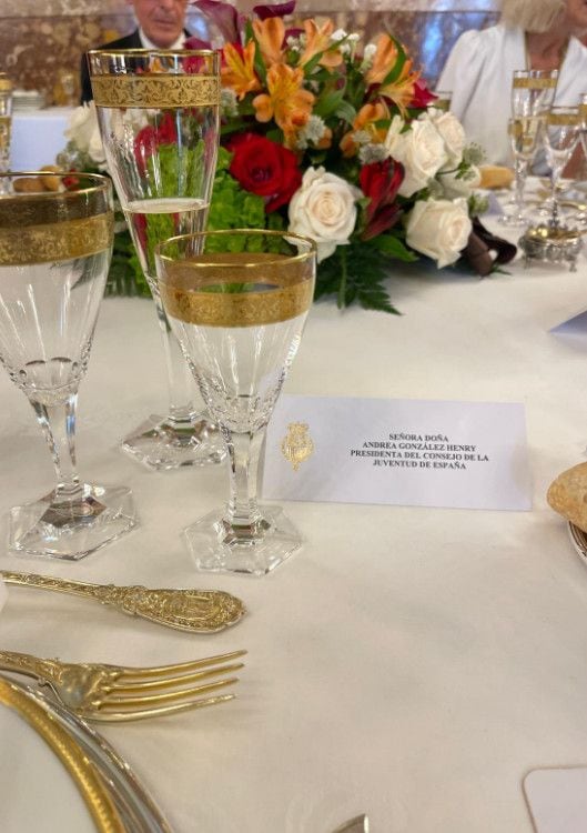 Mesa del almuerzo en el Palacio Real 