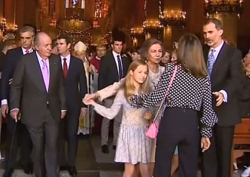 Rey Juan Carlos en la misa de pascua de 2018
