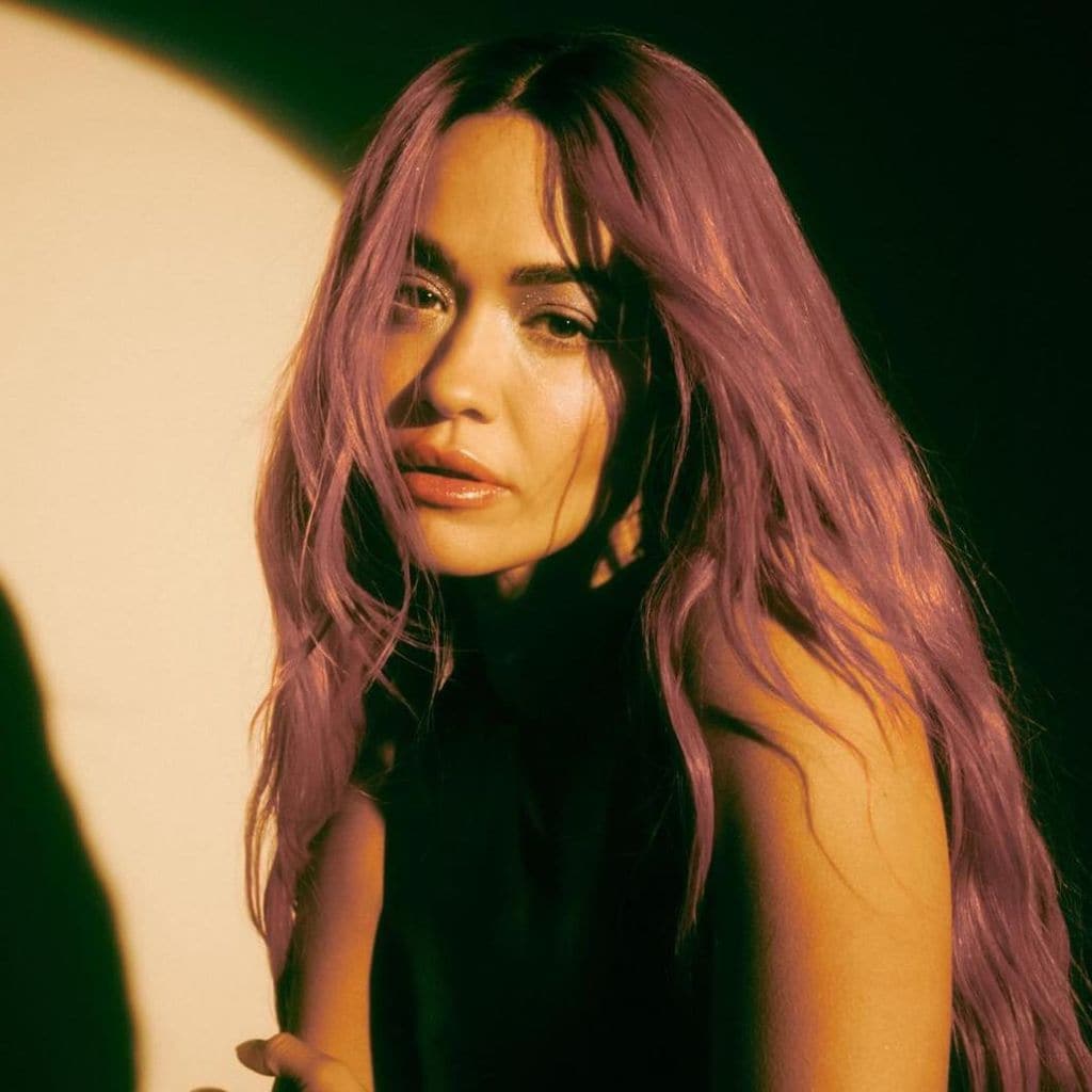 Rita Ora Purple Hair