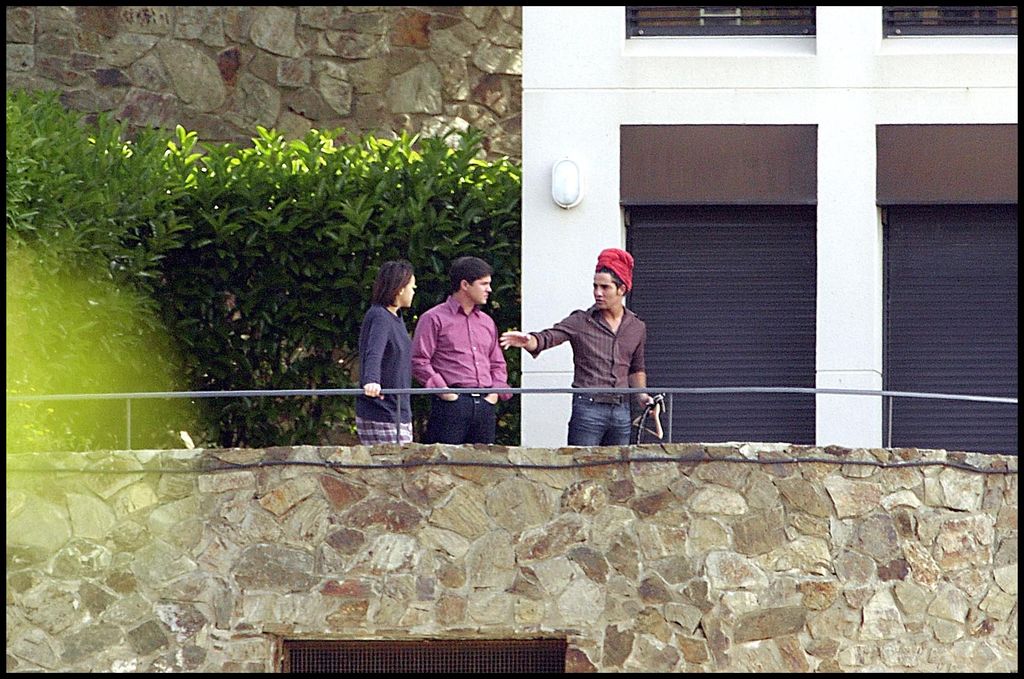 David Bisbal, con su hermano José María y con Chenoa en Barcelona (abril de 2023)