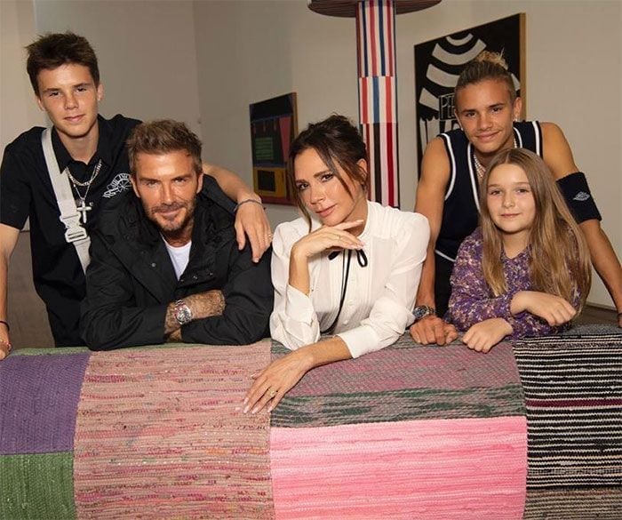 La familia Beckham