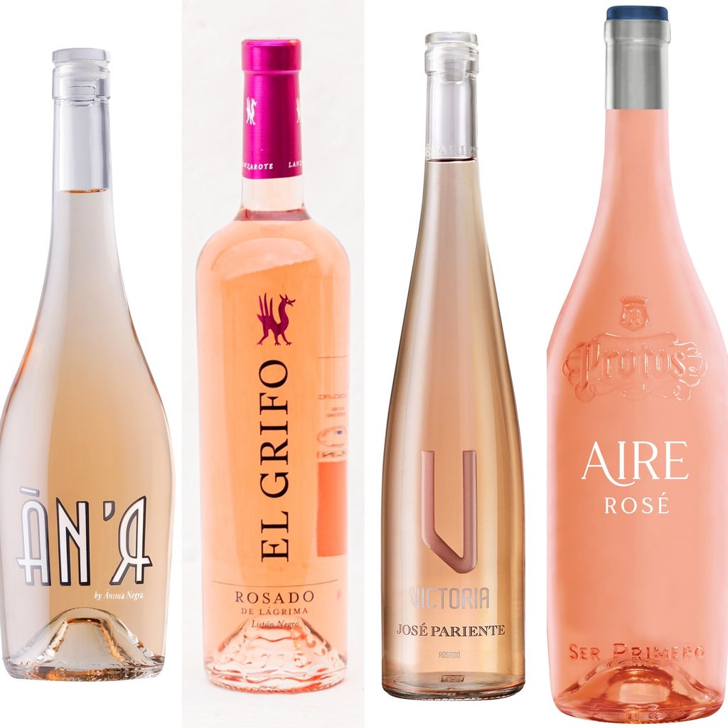 Vinos rosados: AN'R 2024, Rosado de Lágrima 2024 El Grifo, Victoria de José Pariente y Aire de Protos.