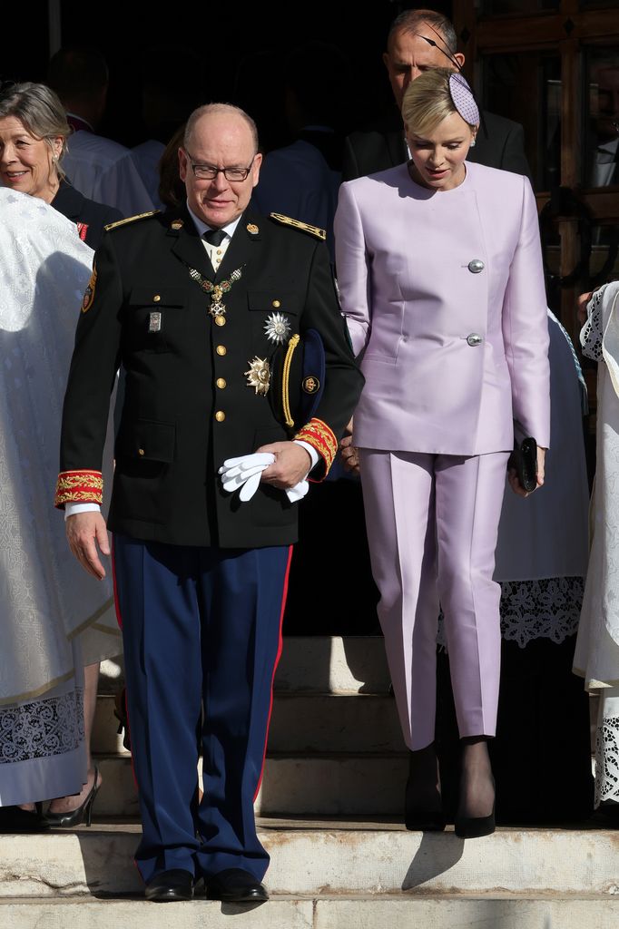 Los príncipes Alberto y Charlene en el Día Nacional de Mónaco 2024